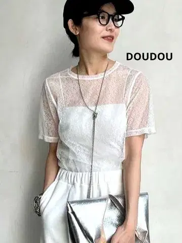 [DOUDOU] 레이스 TEE 화이트