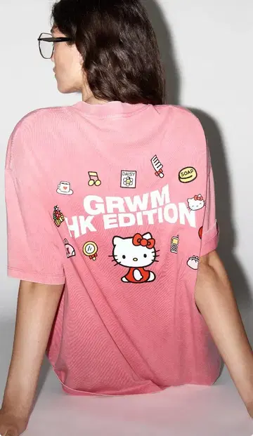 ZARA HELLOKITT 2025 SANRIO 워시드 가공 티셔츠