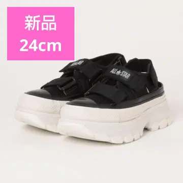 택 포함 새상품 컨버스 올스타 통굽 샌들 트렉 웨이브 24 블랙