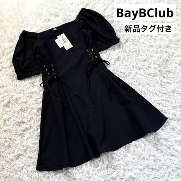 택 포함 새상품 BayBClub 허리 스핀들 블랙 드레스 F 사이즈