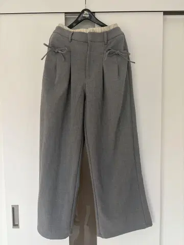 H&M 리본 와이드 팬츠 36