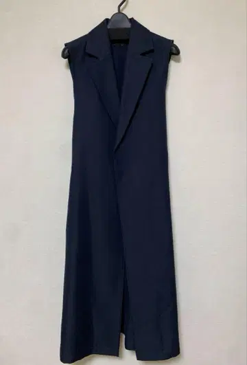 야마다야 Aga 고급 트렌치 롱 베스트 다크 네이비