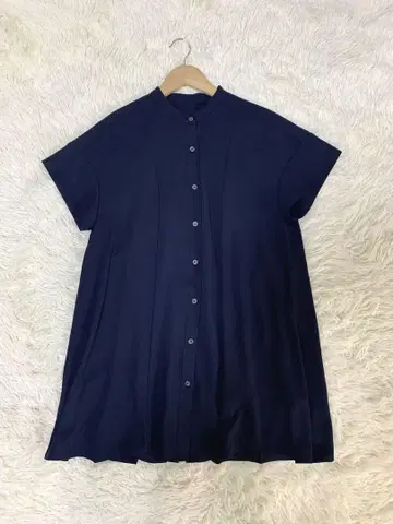 PLST 반팔 네이비 셔츠 블라우스 사이즈 M