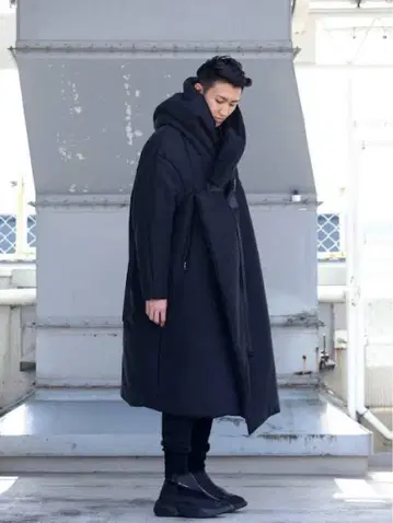 julius 677com2 FIXED HOODED OVERCOAT