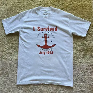 92년 I SURVIVED'92 빈티지 티셔츠 앵커 헤인즈