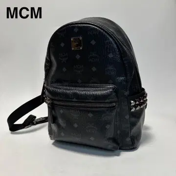 r28 [컨디션 최상] MCM 비세토스 가죽 블랙 백팩