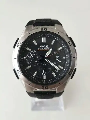 CASIO WAVE CEPTOR 블랙 전파 솔라 시계