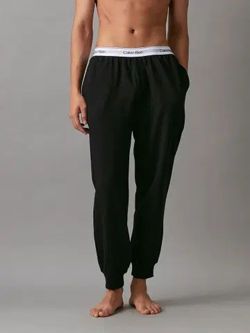 Calvin Klein Icon Cotton 로고 밴딩 조거 팬츠
