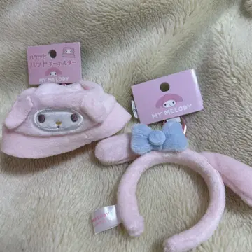MY MELODY 머리띠와 모자 세트 키링