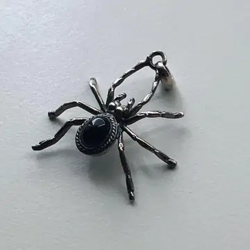 실버 925 거미 오닉스 펜던트 탑