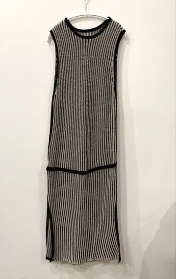 LOUNGEDRESS 린넨 니트 맥시 원피스 스트라이프 맥시 F