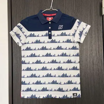New Balance 피케 셔츠 네이비/화이트