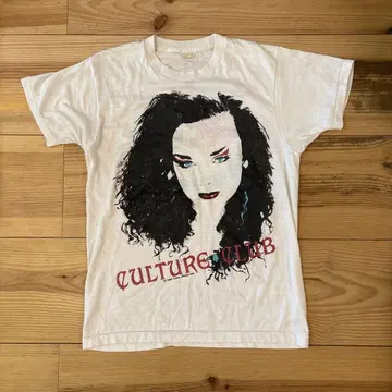 레어 80년대 Culture Club 빈티지 L 싱글 스티치