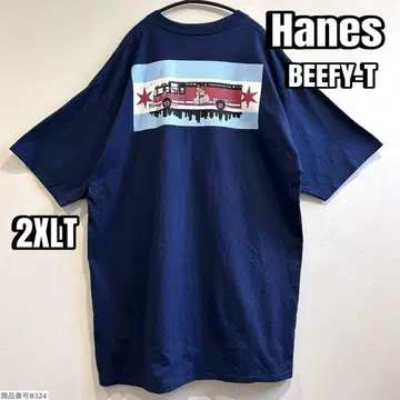 [Hanes] BEEFY-T 프린트 티셔츠 오버사이즈 100% 코튼