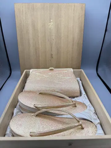 교니시키 일본 정통의상 소품 가방 조리 나무 상자 포함