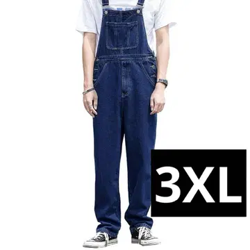 [ 3XL ] 데님 오버롤 남성용 아메카지 점프수트 청바지 -28
