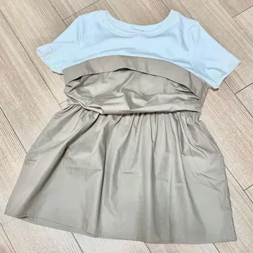 티셔츠 뷔스티에 도킹 페플럼 티셔츠 여성용