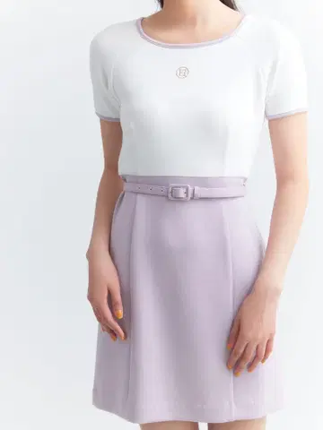 eimy istoire eimy 모티브 로고 파이핑 미니 원피스