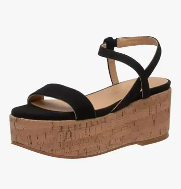 PELLICO SUNNY 블랙 웨지 샌들 36