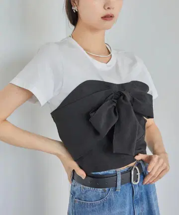 vis [접촉 냉감 워셔블] easy 프론트 리본 디자인 풀오버