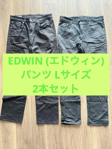 [ 2] EDWIN 블랙 워크 팬츠 L 사이즈