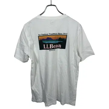 L.L.BEAN 엘엘빈 백 프린트 로고 t셔츠 화이트 M