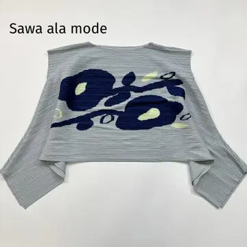 미사용 Sawa a la mode 플리츠 슬리브리스 변형 상의 F