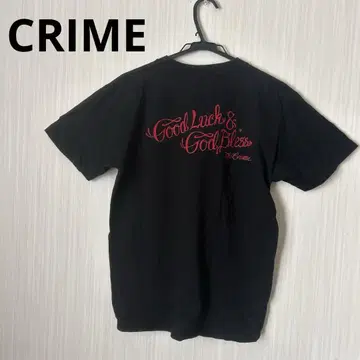 CRIME 클라이미 티셔츠 블랙 M 사이즈 면 100%