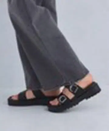 더블 벨트 플랫폼 샌들
