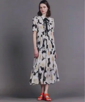 새상품 sov 소브 23SS 플라워 프린트 쉬폰 원피스