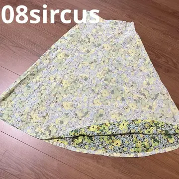 가격 대폭 인하 새상품급 08sircus 꽃무늬 플레어 롱 스커트