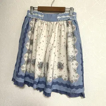 axes femme 꽃무늬 프릴 미니 스커트 베이지 색상 M