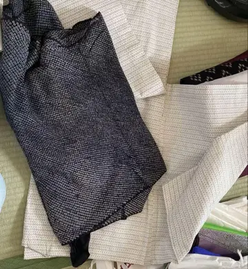 남성용 블랙 앤 화이트 기하학 무늬 유카타 세트
