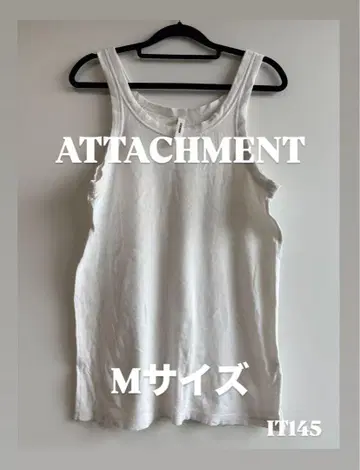 ATTACHMENT 탱크탑 코튼 100% 화이트 사이즈 3 일본제