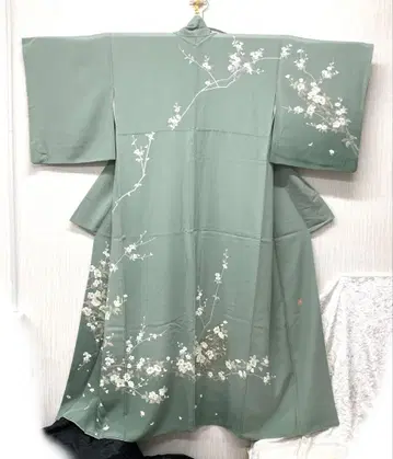 호몬기 작가 작품 기모노 일본 의류 순수 실크 쇼와 레트로 금박 낙관