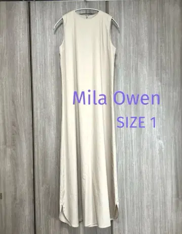 [새상품급] Mila Owen 슬리브리스 롱 원피스 베이지