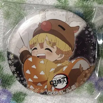 귀멸의 칼날 아가츠마 젠이츠 ufotable 카페 크리스마스 캔뱃지