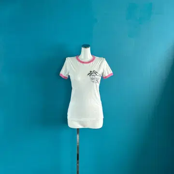 1090 DSQUARED2 하와이안 스타일 티셔츠 S 데미지 가공