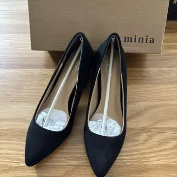 minia 블랙 스틸레토 펌프스 22cm