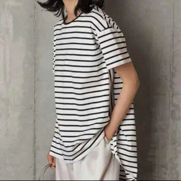 23구 빅 사이즈 44 빅 실루엣 보더 셔츠