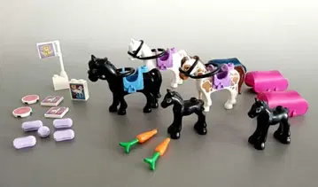 LEGO 레고 말 피규어 말 5개와 잡화 부품 묶음 판매