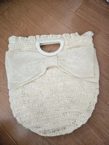 아나텔리어 리본 천연 초편 가방