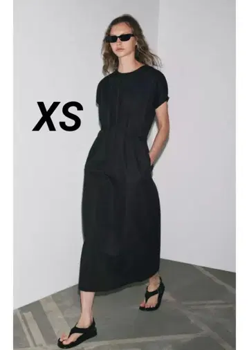 ZARA 플리츠 미디 원피스 ZW COLLECTION XS 완판템