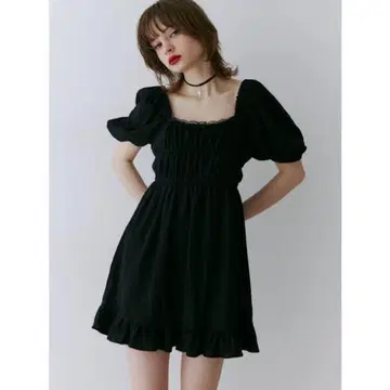 [ jouetie ] 볼륨 슬리브 미니 원피스