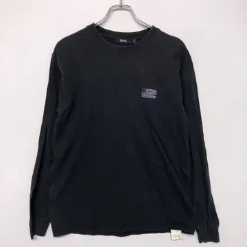 SILAS LS 구제 의류 메시지 프린트 양면 그래픽 롱T