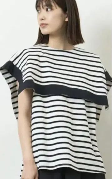 [Herencia] 헤렌치아 세일러 카라 보더 슬리브리스 티셔츠