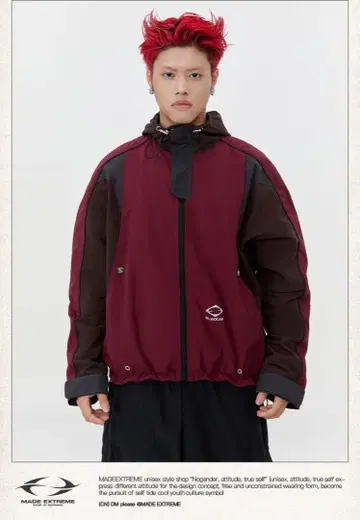 마운틴 후드티 레드 M 사이즈