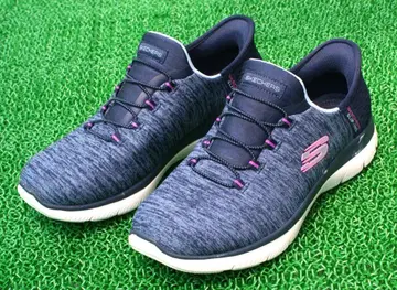 [새상품급] SKECHERS Slip-Ins 네이비/핑크 와이드 핏