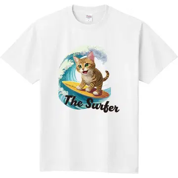 쇼난 SURF CAT 티셔츠 The Surfer 삼색 고양이 L