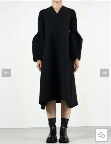 CFCL POTTERY LUXE LONG BELL SLEEVE DRESS